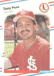 1988 Fleer Baseball Cards      045      Tony Pena